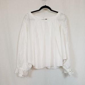 Free People Wishing Well Embroidered Bell sleeve